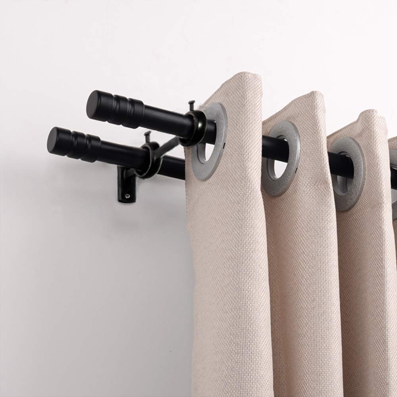 Curtain Rod Bracket Sturdy Adjustable Double Curtain Rod Brackets Circle Curtain Rod Holders For Diameter Below 1.1 Inch