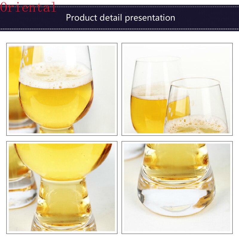 Art 500ml Craft Beer Steins Mug Personality Glasses Bar Goblet Lead-free Crystal Glass Wheat Beer Glass Cup Drinkware