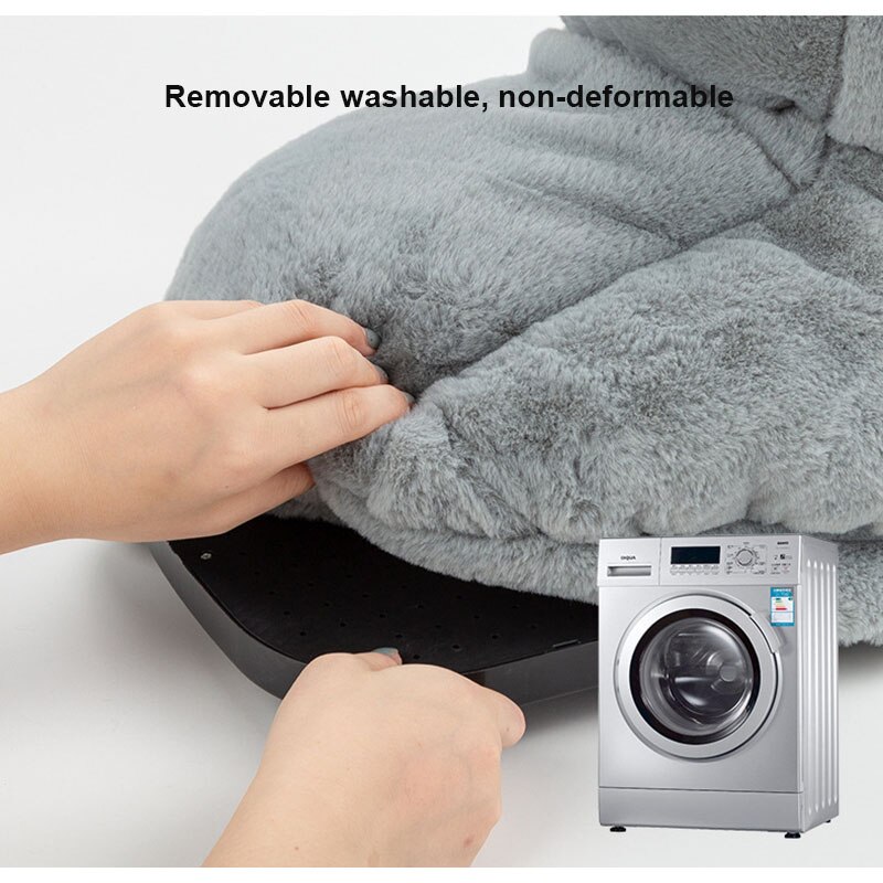 Electric Heating Foot Pads Treasure Plush Heating Shoes Heater Charging Heating Foot Pad Winter Warmer Removable Cleaning 220V