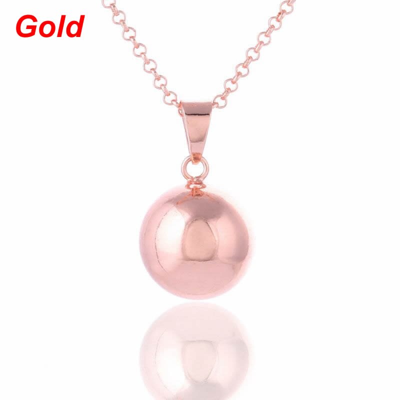 Harmony Ball Necklace Brilliant Pregnancy Chime Bola Pendant Necklace Mother: Gold