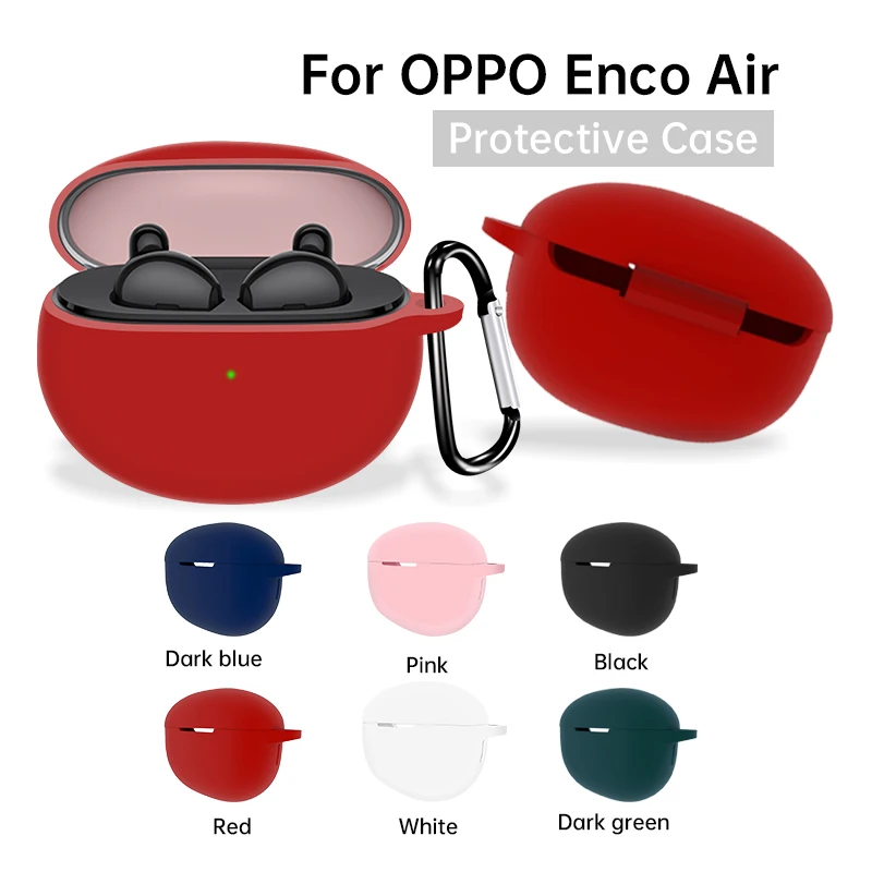 Étui de protection antichoc en silicone avec crochet pour OPPO, écouteurs Enco Air Air2