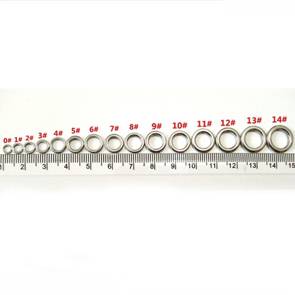 10-20 st. 4mm-12mm fiskeringar för kraftiga beten, blyring, jiggrör, 304 rostfria ringar, koppling för betesredskap