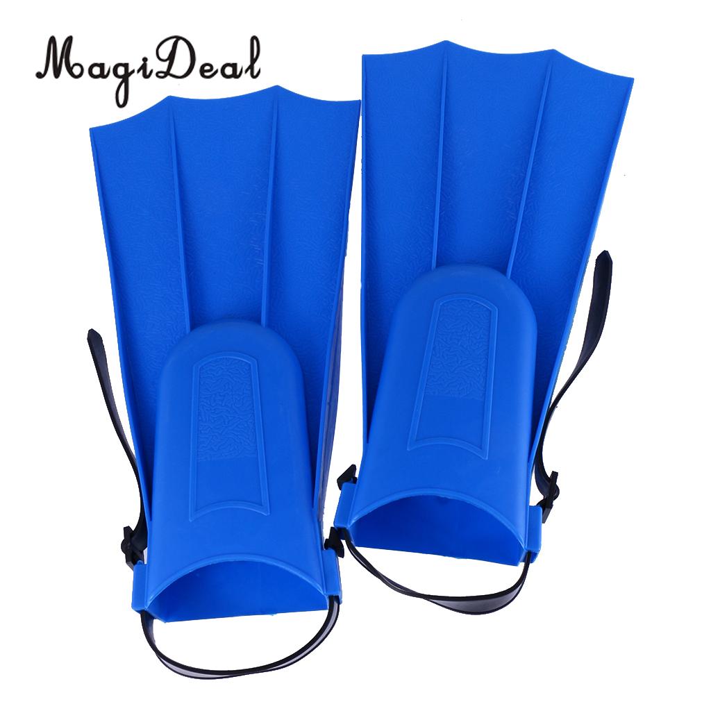 MagiDeal Adults Adjustable Flippers Fins Swimming Diving Learning Tools S/M/L/XL for Swimming Snorkeling Diving Fins Children: M Blue