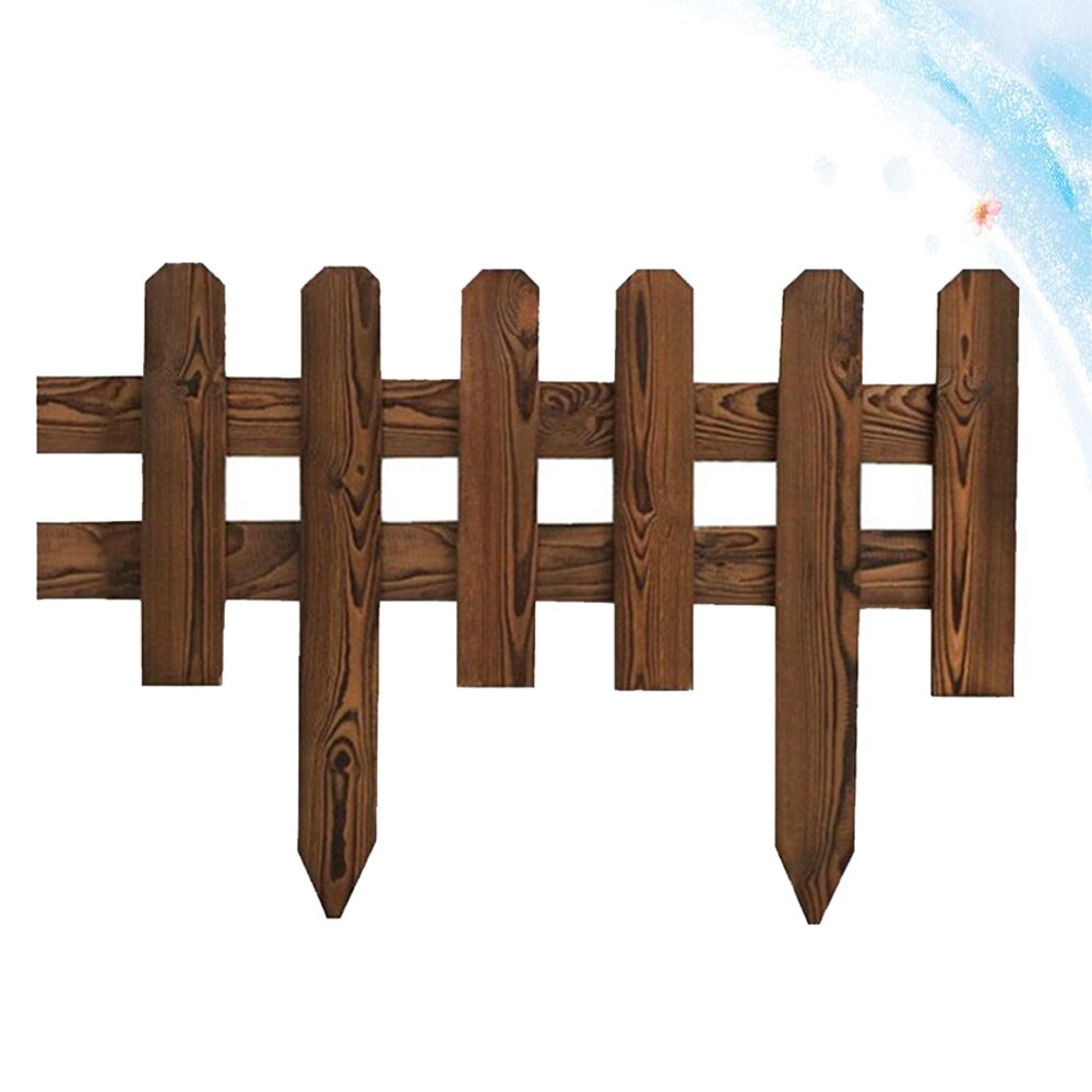 1pc Fence Landscape Smooth Wooden Delicate Solid Wood Fencing for Garden Courtyard Backyard Lawn