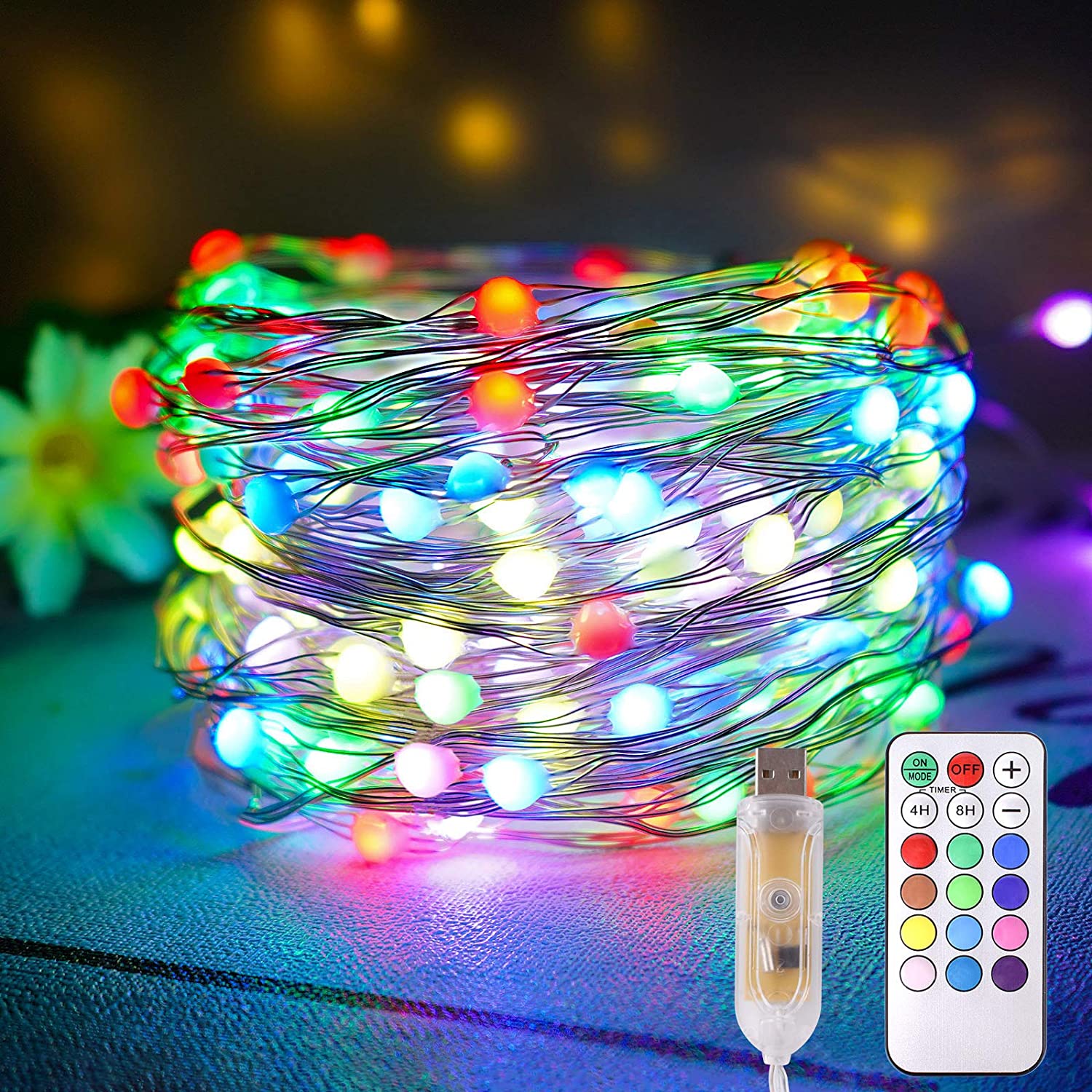 10M 20M 5V USB SK6812 LED String Christmas Lights For Bedroom WS2812B RGB Led Pixel Light Full Color Addressable Individually