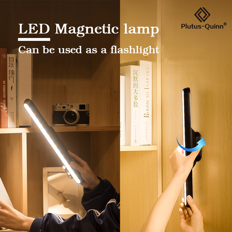 Hængende magnetisk væglampe 16 stk. ledet lampe, der kan oplades og øjenbeskyttende væglampe trinløs dæmpning af natlys