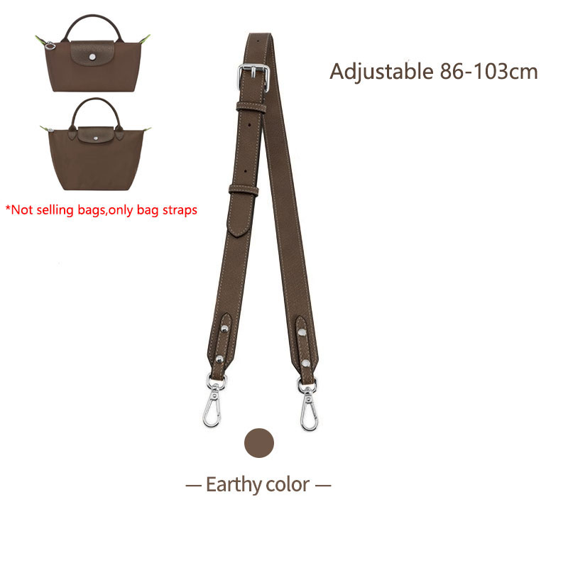 Zapasowy pasek na ramię ze skóry bydlęcej do małego paska crossbody Longchamp bez modyfikacji dziurkowania: Jasny Złoty