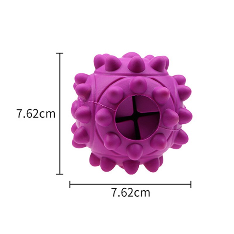 Rubber Hond Speelgoed Bal Interactieve Hond Chew Speelgoed Voedsel Dispenser Voor Hond Gebitsreiniging Speelgoed Extra Tough Training Hond levert: Purple 1