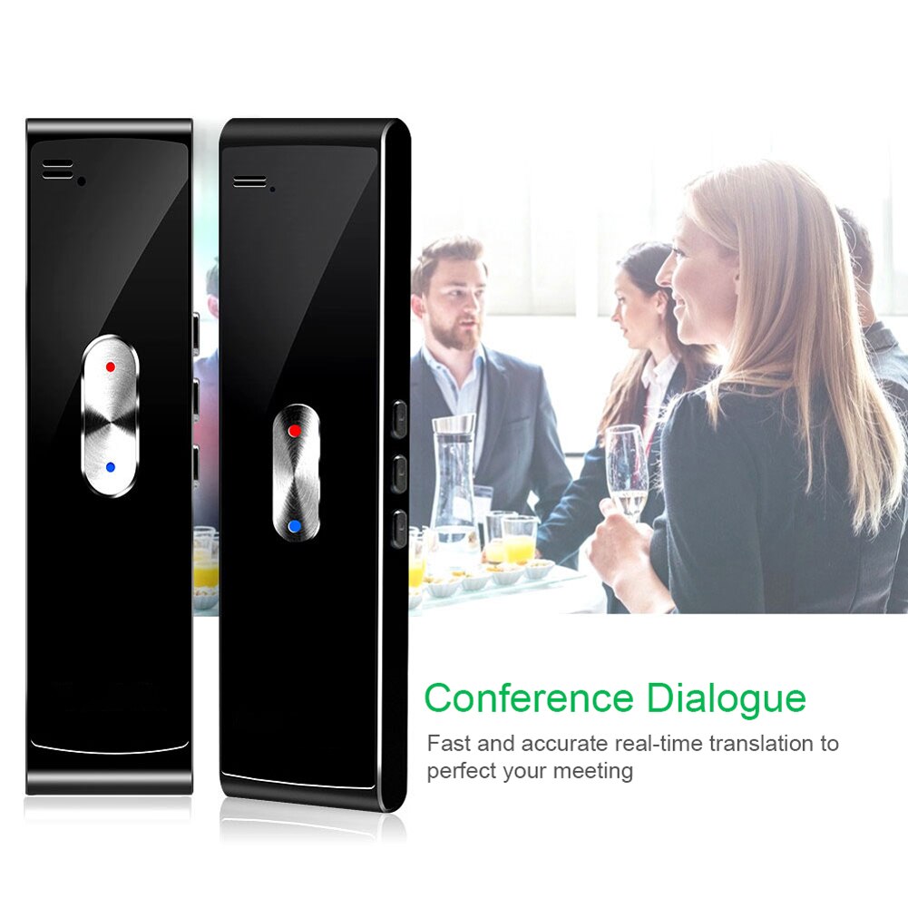 Bluetooth Smart Voice Speech Translator Two-Way Real Time 40+ Multi-Language Translation For Learning Travel Business Meeting