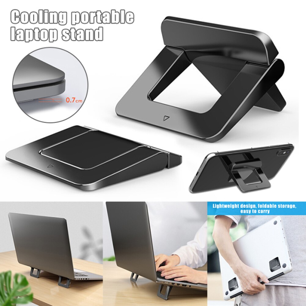 1 Paar Mini Laptop Notebook Stand Houder Draagbare Onzichtbare Cooling Laptop Stand Beugel Compatibel Telefoons Tabletten Notebook Stand