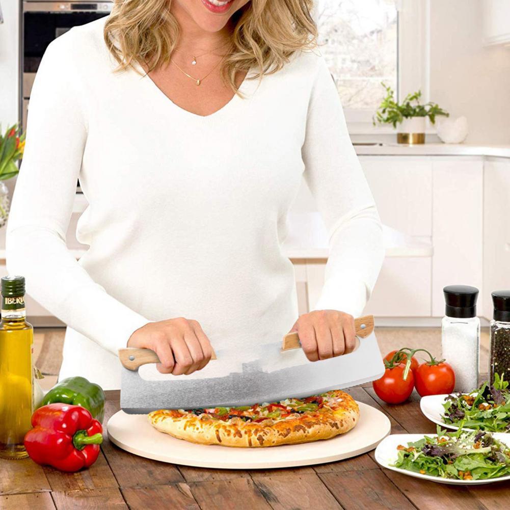 Pizza Cutter Wide Application Solid Color Ergonomic Arc-shaped Pizza Cutter Pizza Cutting Divider Pizza Slicer