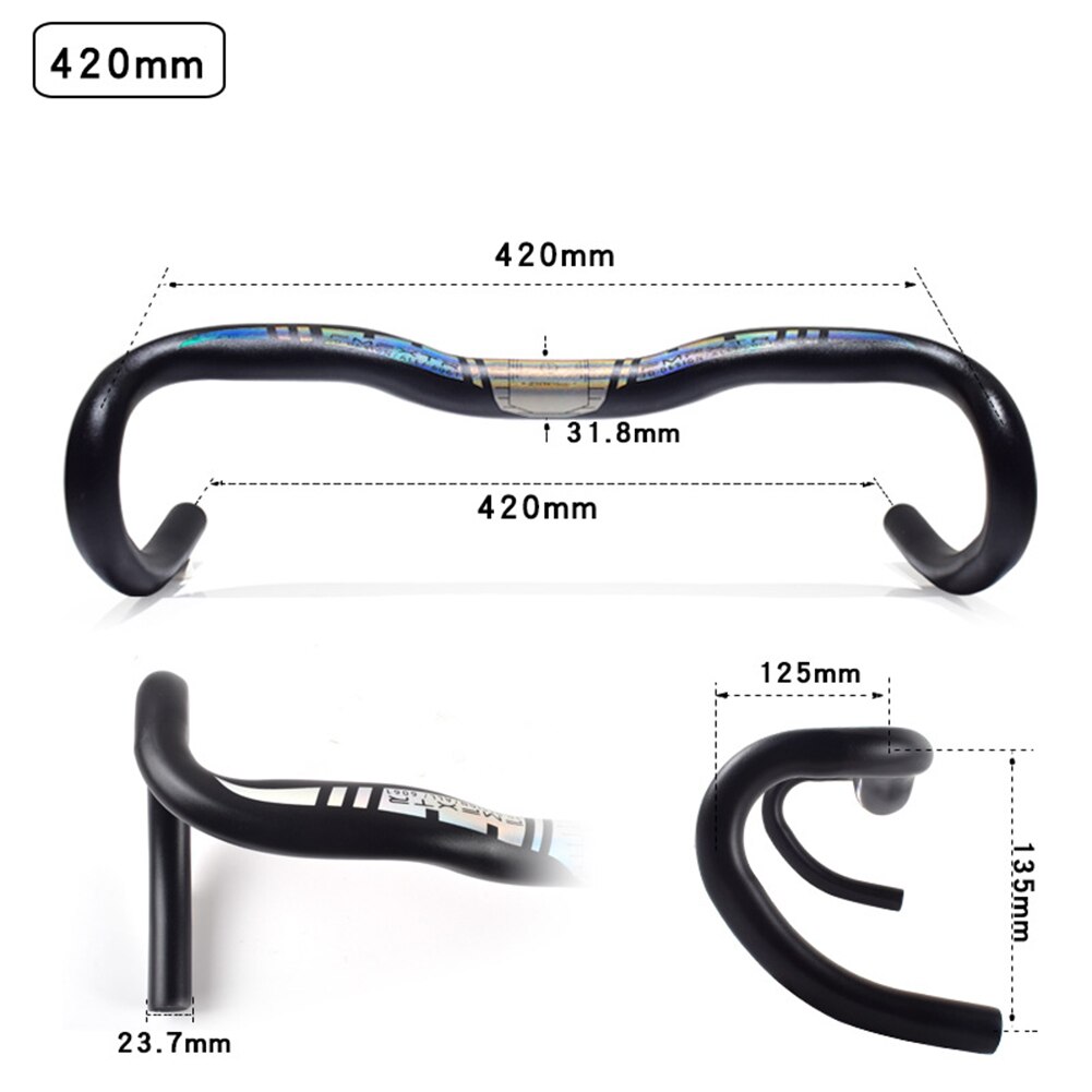 Road Bike Gravel Handlebar Ultralight Racing Bike Bar Bike Steering Wheel Bent Handlebar Inner Routing 31.8mm*420/450/480mm