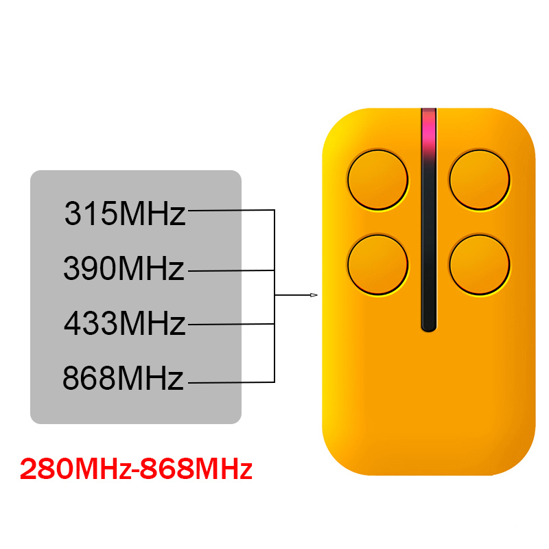 Para AVIDSEN 104250 104700 104251 104257 114253 654300 654250 654100 614701 abridor de puerta de garaje 433,92 MHz Control remoto de puerta