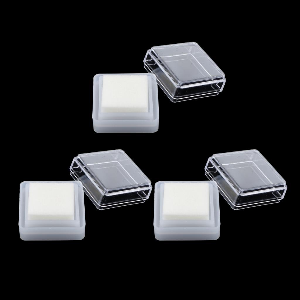 3x White Empty Ink Pads For Stamping DIY Stamp Scrapbook Paper Card Making