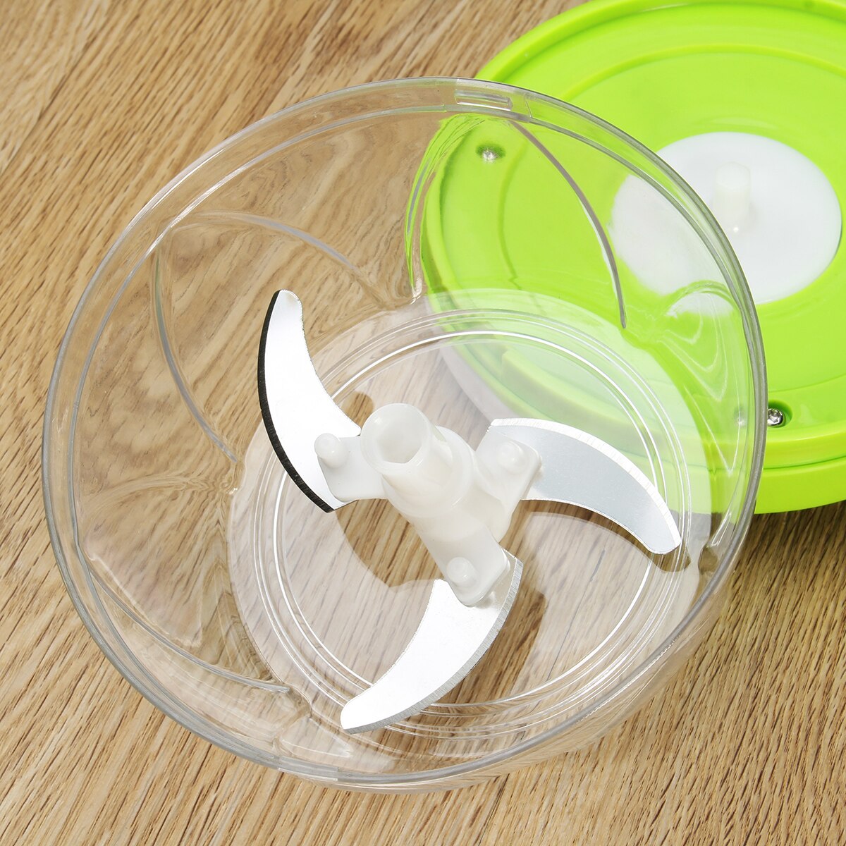 Kraftfuld manuel kødkværn 3 blade rustfrit stål manuel madhakker køkkenværktøjsmixer hakket kød grøntsagsnøddeknuser
