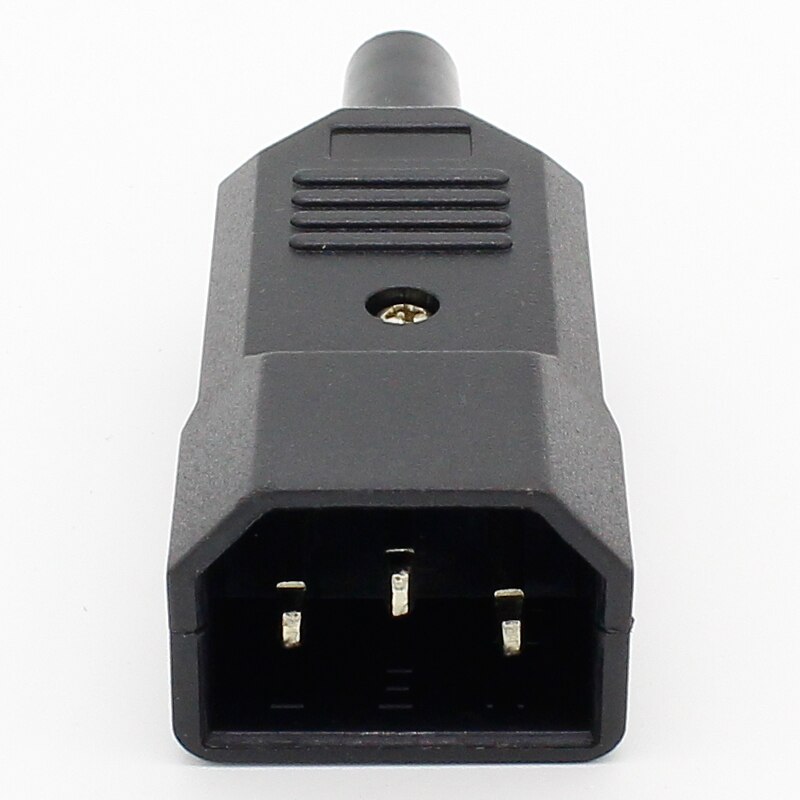 10pcs Price 10A 250V Black IEC C13 Male Plug Rewirable Power Connector 3 pin ac Socket