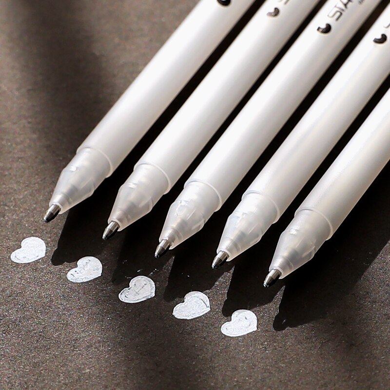 1pcs Waterproof Permanent Art Marker Pens white 1mm Student Supplies Craftwork Pen Art painting
