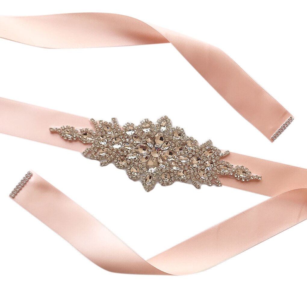 Ceinture femme cristal mariage ceintures Satin strass robe de mariée ceinture accessoires de mariage ruban de mariée ceinture ceinture: NO.5