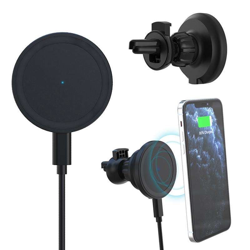 15W Draadloze Oplader Magnetische Auto Snel Opladen Draadloze Sterke Magnetische Aantrekkingskracht Laadstation Voor Iphone12 Handsfree