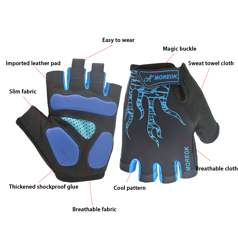 Transpirable bicicleta Guantes De medio dedo Guantes De Ciclismo bicicleta De carretera guante Guantes para moto bicicleta para deportes De bicicleta Guantes