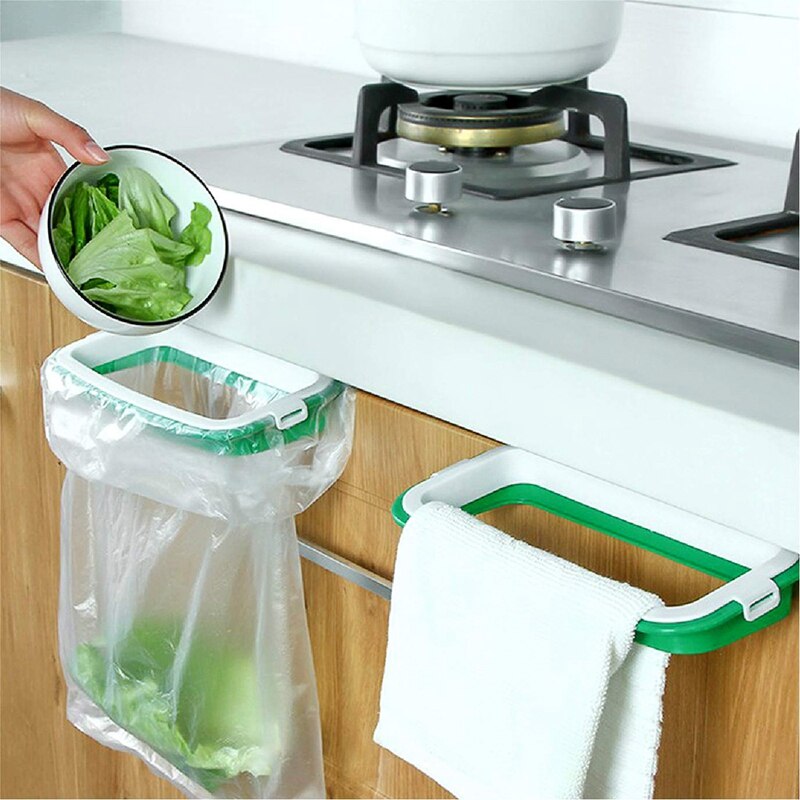 Porte-sac Poubelle Suspendu Avec Couvercle – Fixation Sur Porte Ou Tiroir – Pratique Pour Cuisine, Salle De Bain, Rangement
