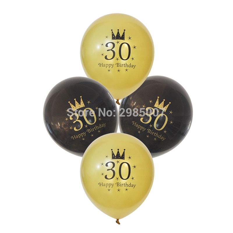 30th cumpleaños globo 40 50 60 70 80 años decoraciones para de cumpleaños número 30 adultos Oro Negro cumpleaños globos