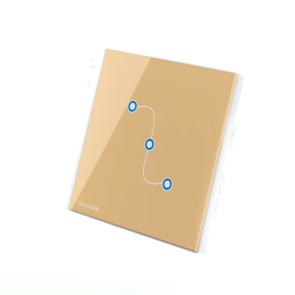 Smart Home EU/UK Touch Switch LED Wall Light Switch 110-240V 3 Gang 3 Way Waterproof Crystal Tempered Glass Panels