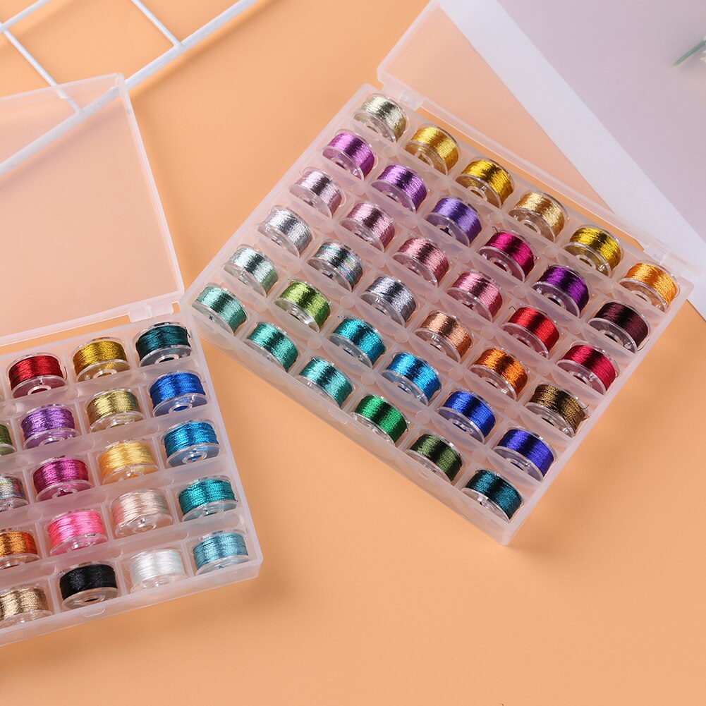 Handmade Sewing Threads for DIY Polyester Embroidery Stitching Sewing Machine Yarn Line Box Combination Sets for Embroidery
