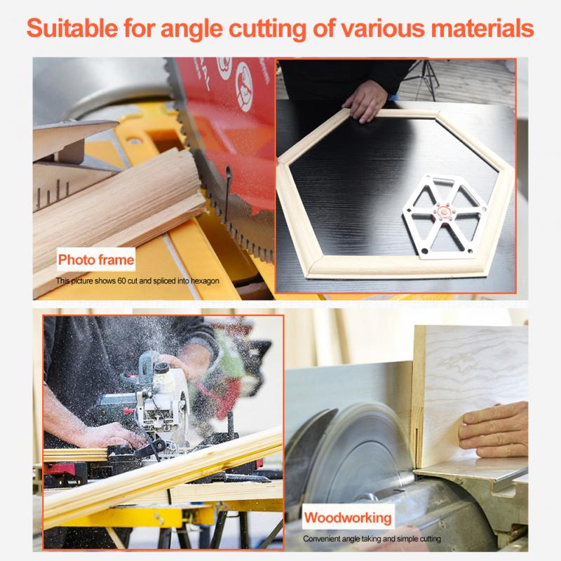 Gauge Woodworking Aluminum Alloy Hexagon Ruler For Table Saw Angle Finder Waterproof Rustproof Measuring Tool Inclinometer