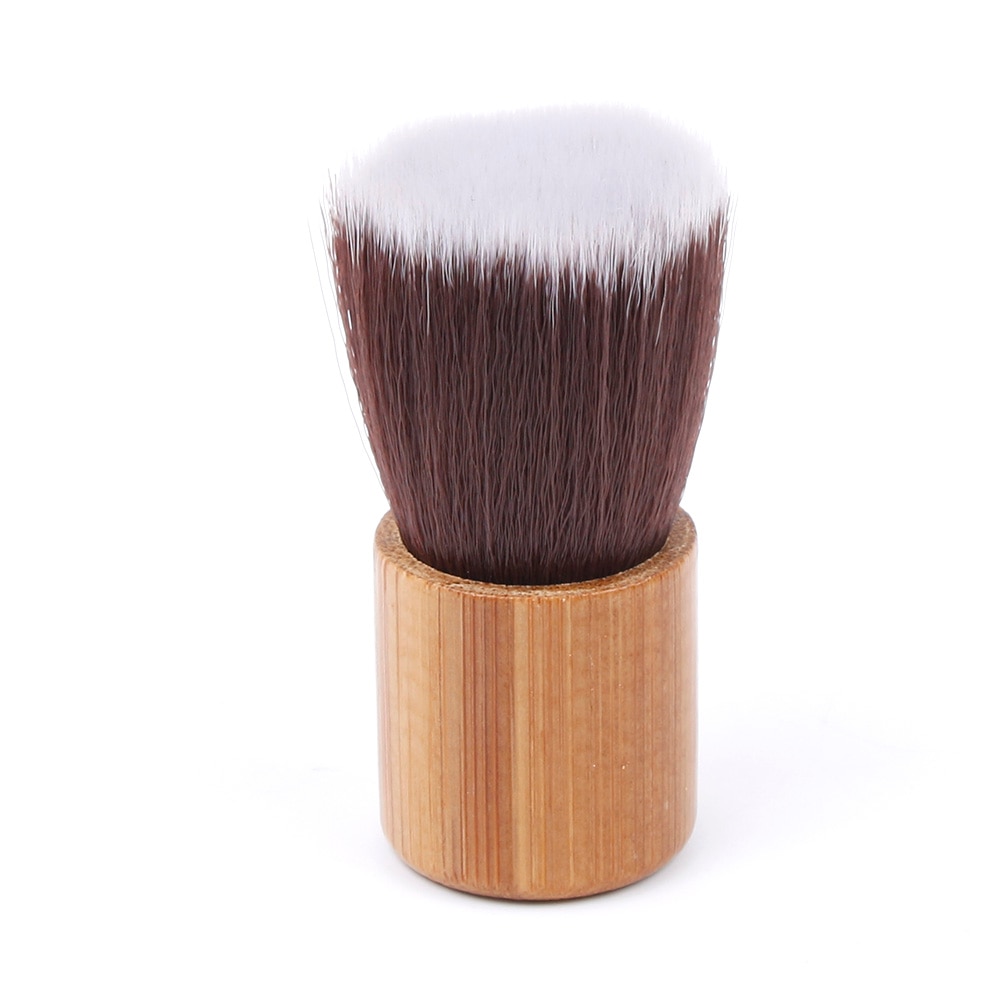 Pro Flat Top Buffer Make Brush Bamboo Cosmetische Foundation Powder Kabuki Blush Brush 1 pc Make-Up Tool