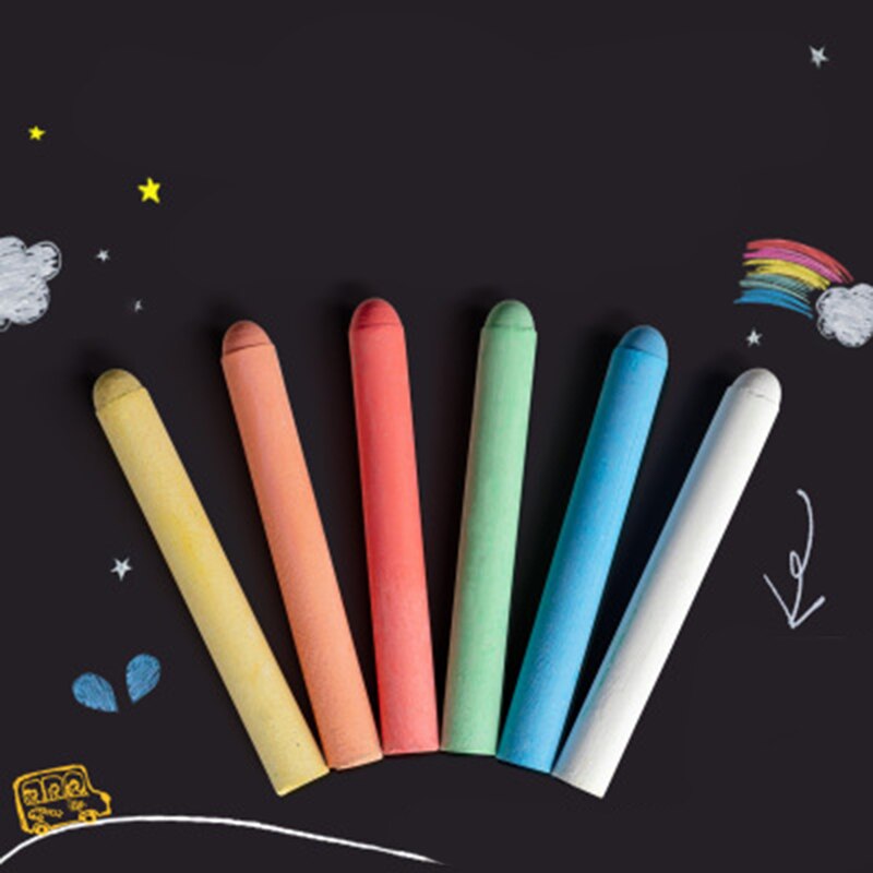 Tiza Soluble en agua 30 uds, sin polvo, tiza ecológica, pizarra verde, tiza de grafiti para niños