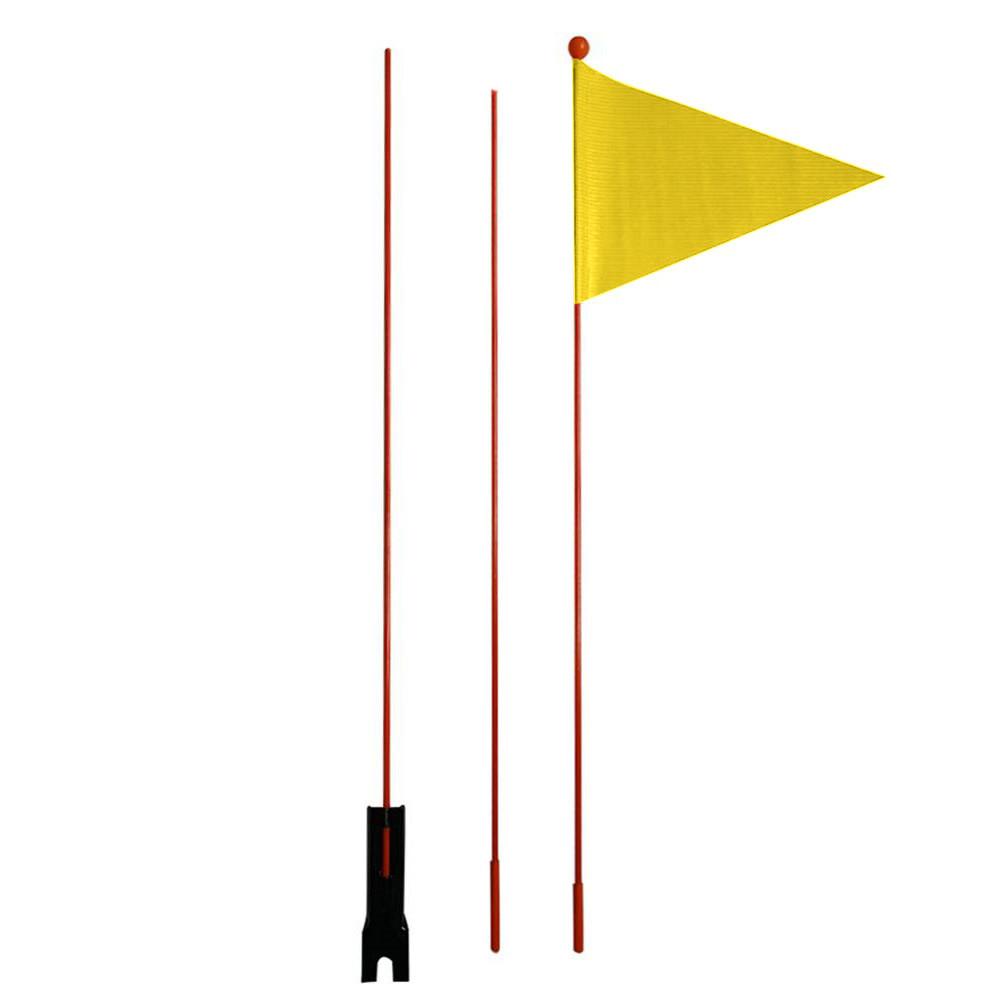 1.8m cykelsikkerhedsflag børneflag glasfiberstænger cykelmontering vandtæt flag til cykelturudstyr: Gul