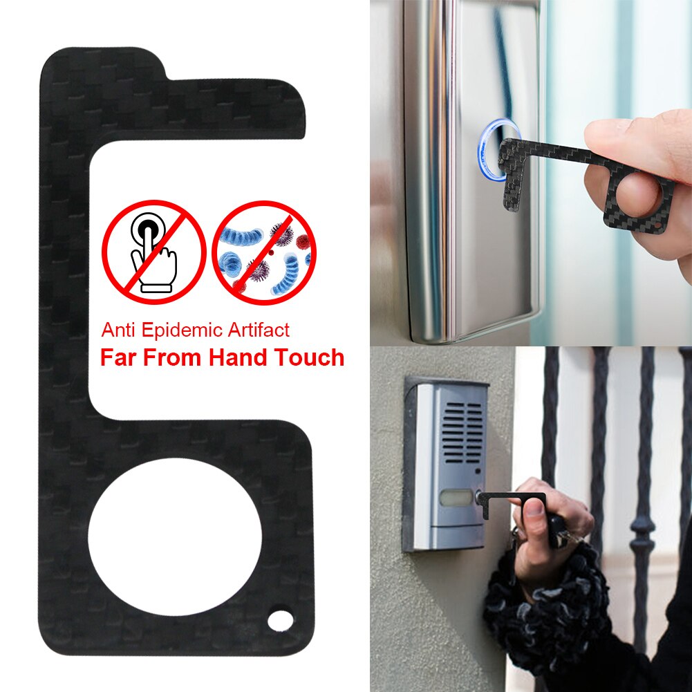 Portable No Touch Press Elevator Button Contactless Door Opener Handle Key Grip Hygiene Hand Anti-bacteria Keychain Contact-free