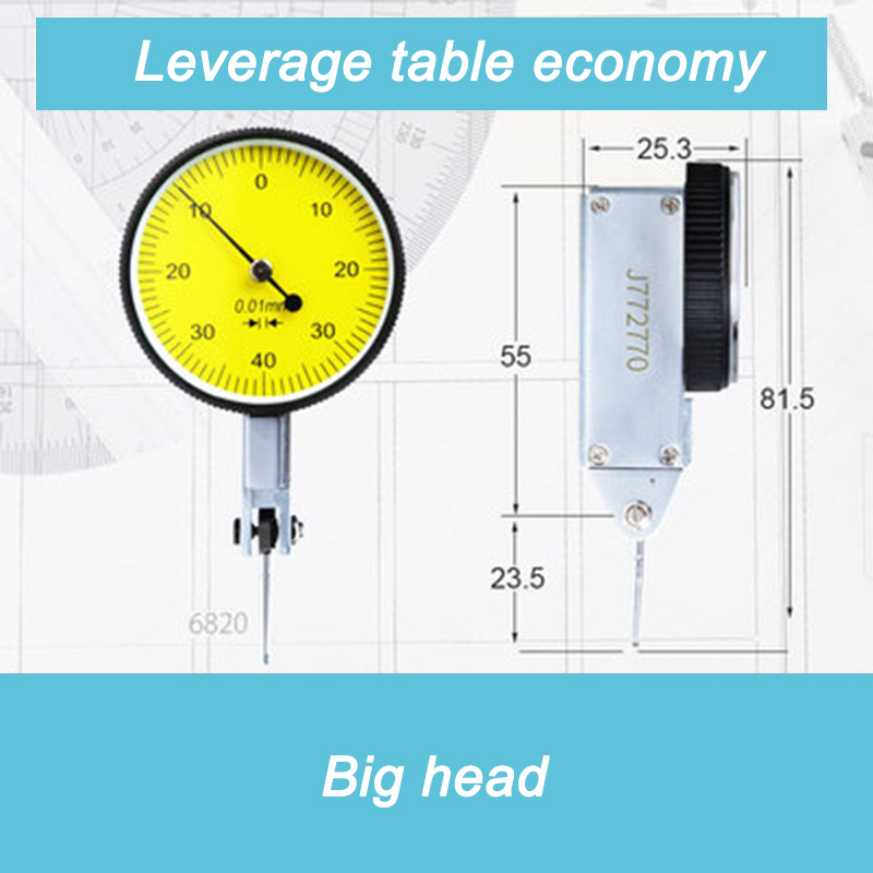 Measuring Instrument Magnetic Dial Indicator Test Indicator Accuracy 0.01mm Dial Indicator Shockproof Precision Indicator: Red