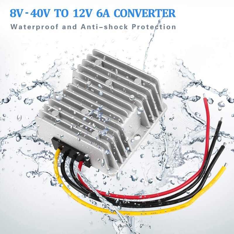 Dc Voltage Reducer Converter Dc 8V-40V Naar 12V 6A 72W Automatische Step-Up voltage Power Converter Module Transformator