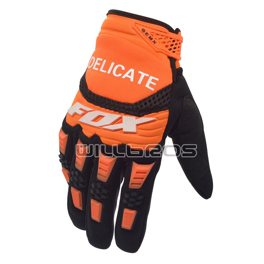 Zarte Fuchs MX Pawtector Mountainbike Offroad Guantes Luvas MTB DH Rennen Motocross Handschuhe: Orange / M