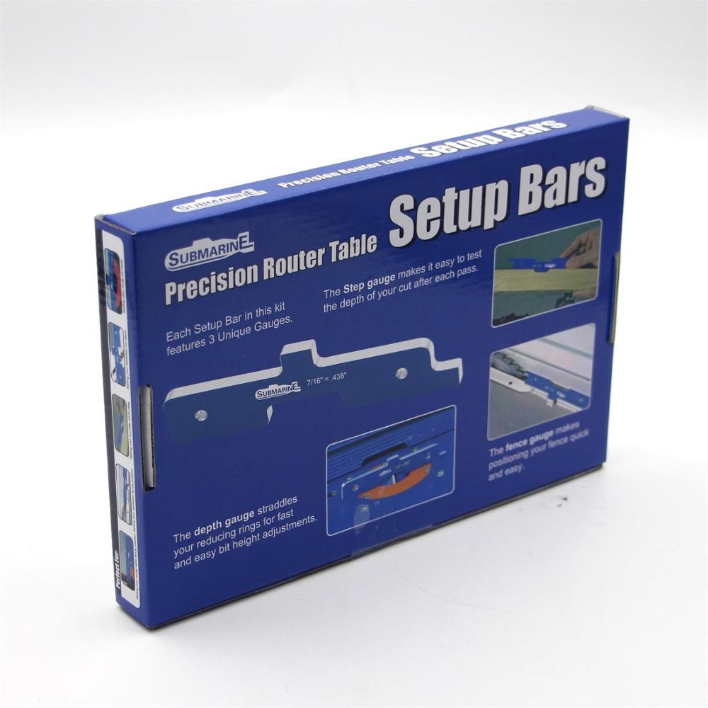 7PCS Woodworking Precision Router Table Setup Bars Aluminum Alloy Depth Test Distance Set Up Bars