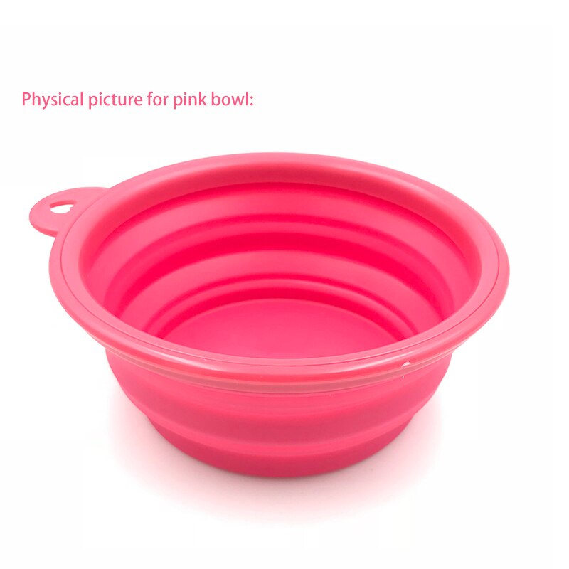 Cuenco plegable para perro y gato, contenedor de comida para mascotas, plato de agua, alimentador portátil para perros y gatos