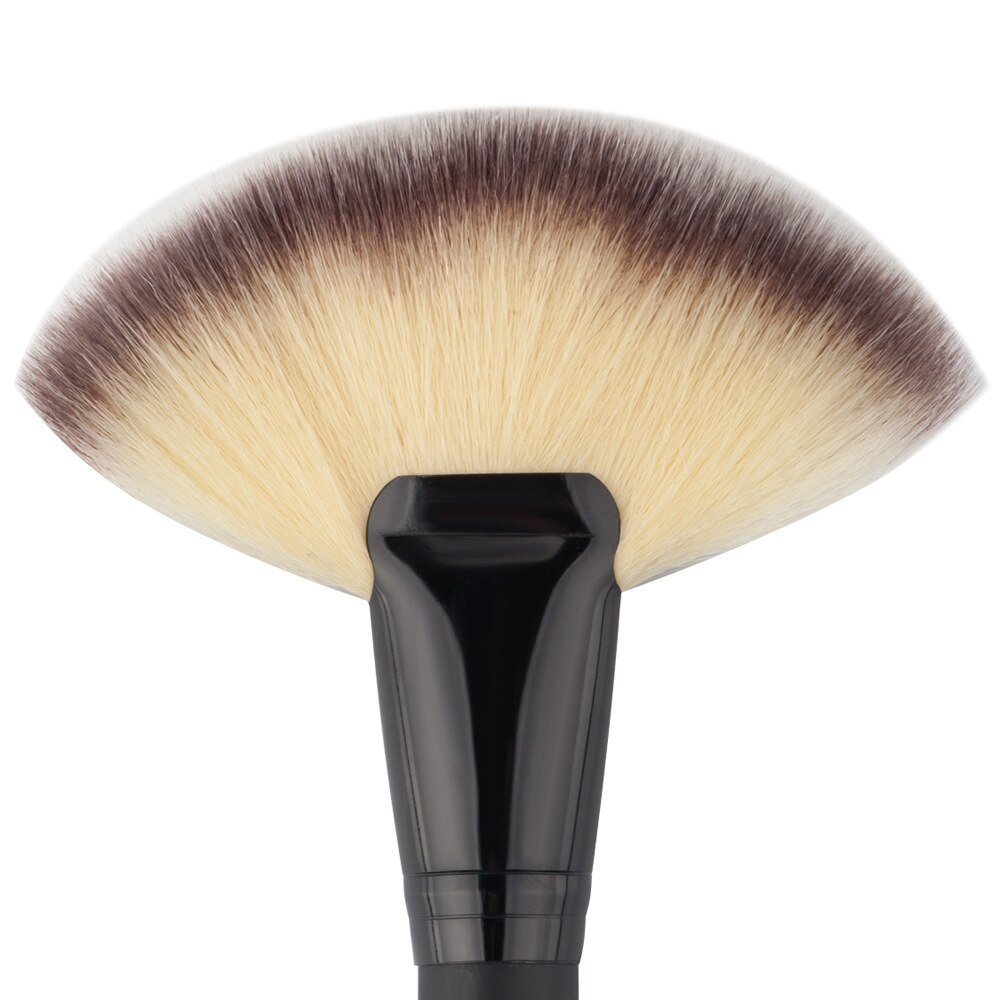 BBL 1 pieza reales negro brocha abanico grande increíblemente suave/supersuave cepillo de polvo Blush cepillo cosmética herramienta de belleza