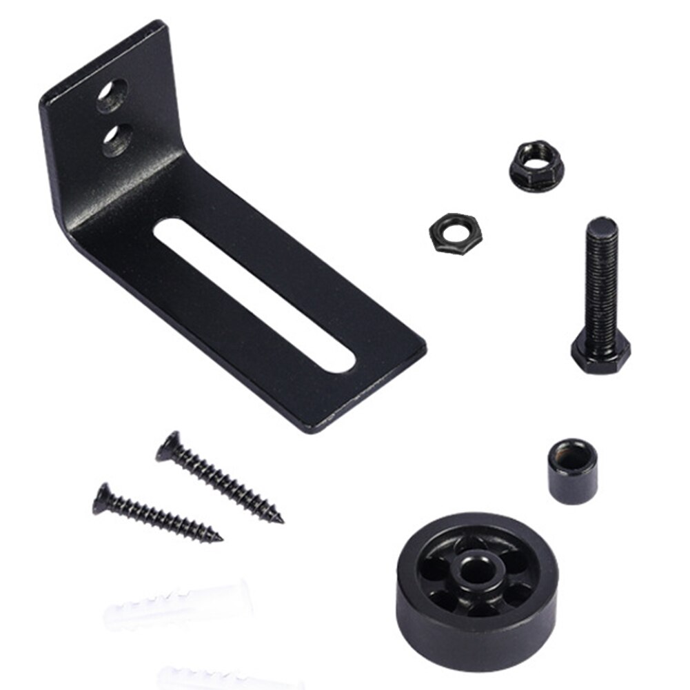 Adjustable 1XCarbon Steel Wall Mount Sliding Barn Door Bottom Floor Guide Hardware Barn Door Hanging Rail Stopcock