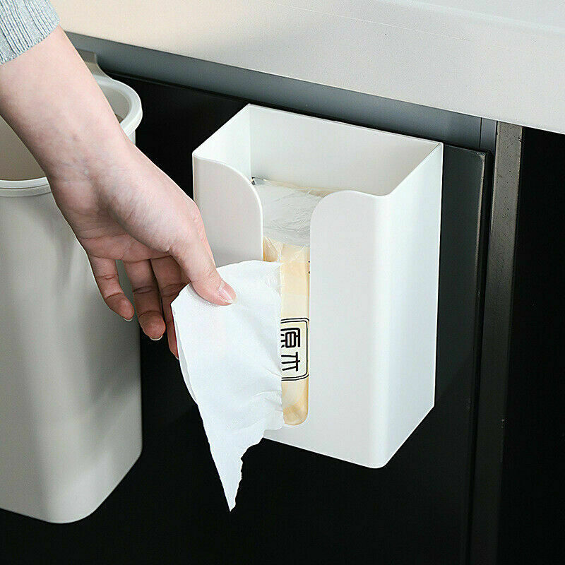 Enkel bærbar selvklæbende vævskasse indsæt vægmonteret papiropbevaringsboksholder organizer tissuekasse papirholder