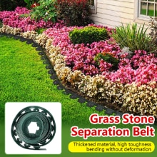 1M 5X5CM Garden Flexible Lawn Grass Plastic Edging Border landscape edging Easy Install Insert Black Green brown grey