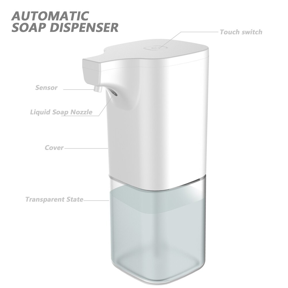 350ml Automatic Smart Sensor Liquid Bathroom Soap Dispenser Hand Free Automatic Soap Dispenser Machine For Kitchen