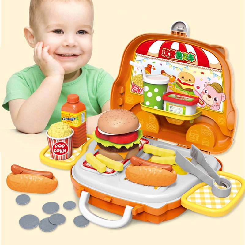 Kids Gesimuleerde Eten Automaat Rol Keuken Huis Spelen Hamburger Snoep Ijs Auto Interactief Spel Speelgoed Xmas