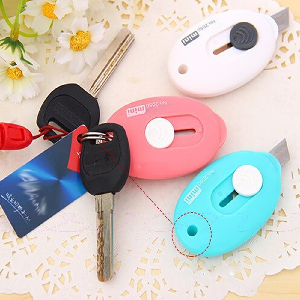 DIY Tool Mini cute kawaii Utility Knife Box Cutter Retractable Razor Blade Random Colors school office tationery