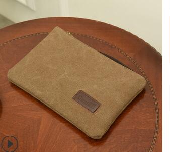 Bolsa de envelope de lona para homens, bolsa com luz vestível para homens de negócios: Champanhe