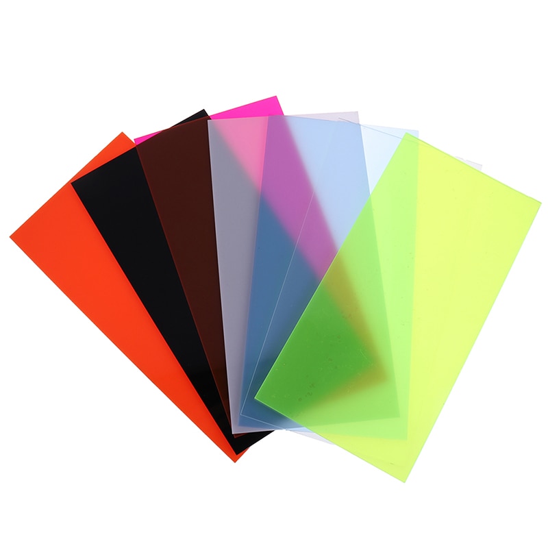 1pc gennemsigtige akryl plexiglasfarvede ark / plexiglasplade / akrylplade sort / hvid / rød / grøn / orange