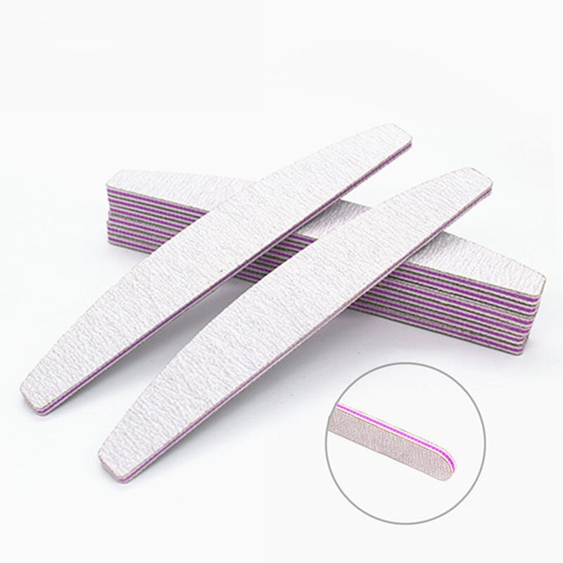 10PCS/Set Acrylic Nail File Buffer 100/180 Double Side Of The Nail File Buffer Trimmer Lime Buffer Nail File Nail Art Tools