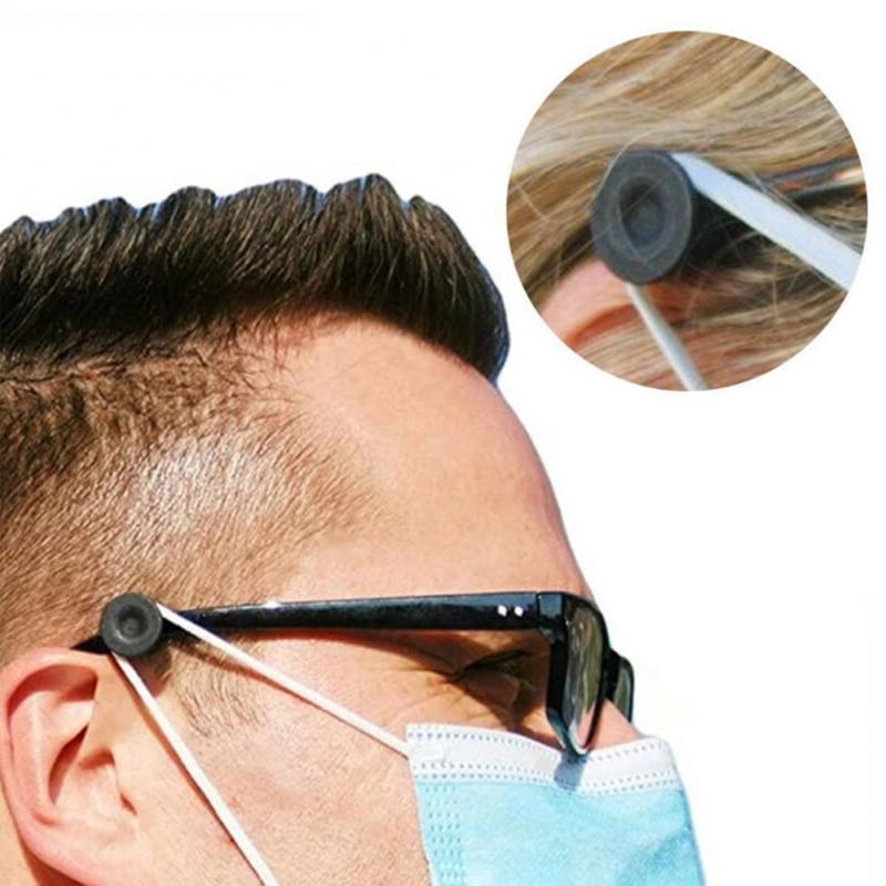 1pair Adjustable Silicone Rubber Ring Connector Face Convenient Silicon Ear Saver Mask Strap Extender Hooks Glasses Chain