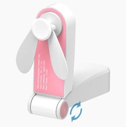 Mini bærbar hængende nakkebåndsventilator usb genopladelig dobbeltblæser luftkøler balsam farverig aroma elektrisk skrivebordsvifte til værelse: Lomme lyserød